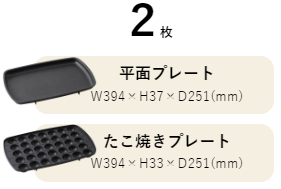 ホットプレート グランデサイズの付属品